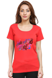 Premium quality Printed  Namaste Women T-Shirt -Red