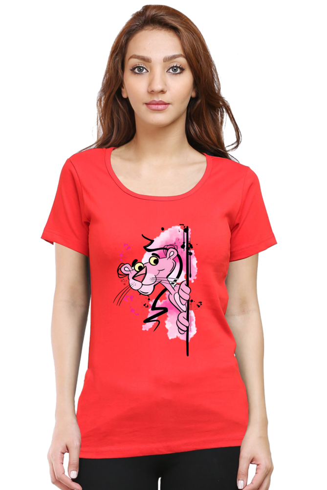 Printed premium quality Red variant art design Women T-Shirt