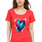 Printed premium quality love art black Women T-Shirt