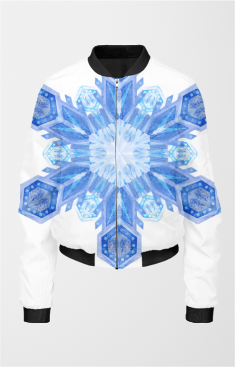 Women premium quality diamond printed Bomber Jacket