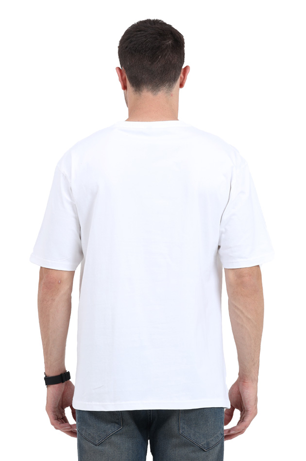 Men's t-shirt pattern with a regular rock-style fit oversized light color t-shirts