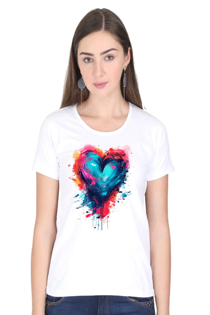 Printed premium quality love Light Color Women T-Shirt