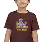 Boy's Chin Tapak Dum Dum art pattern regular fit with a red variant T-Shirt