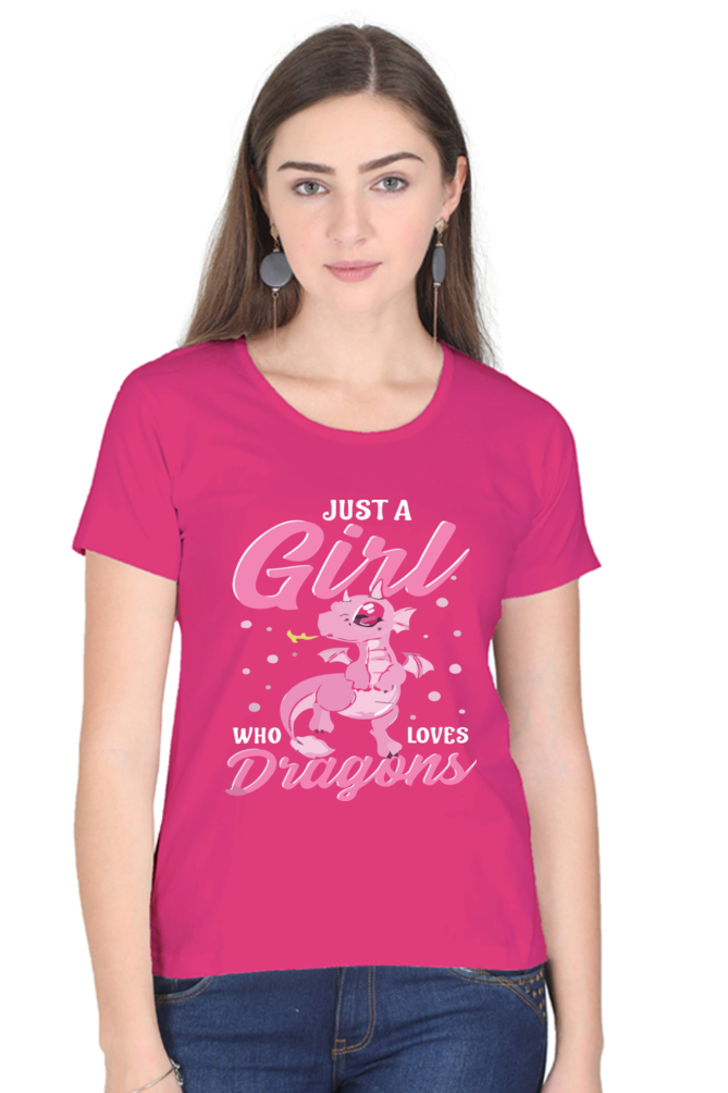 Women love dragons printed t-shirts