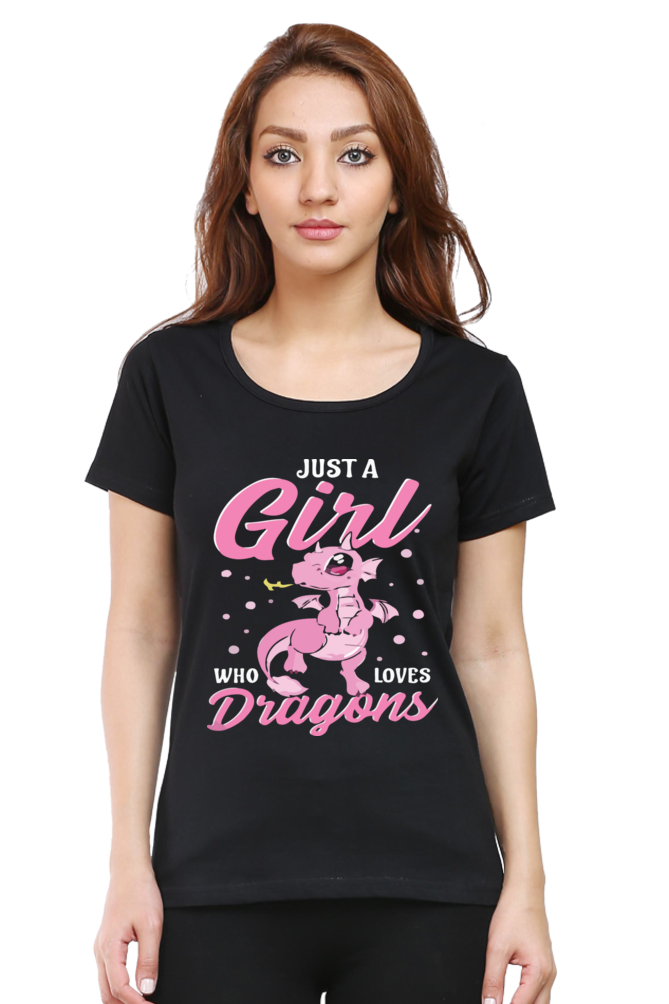 Women love dragons printed t-shirts