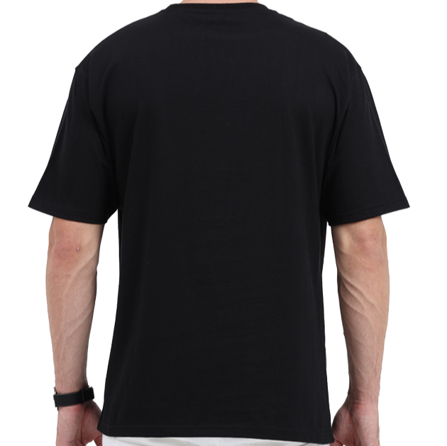 Men t-shirt pattern with a regular life-style oversized black variant t-shirts