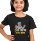 Girl's Chin Tapak Dum Dum art pattern regular fit with a light color T-Shirt