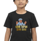 Boy's Chin Tapak Dum Dum art pattern regular fit with a single color T-Shirt