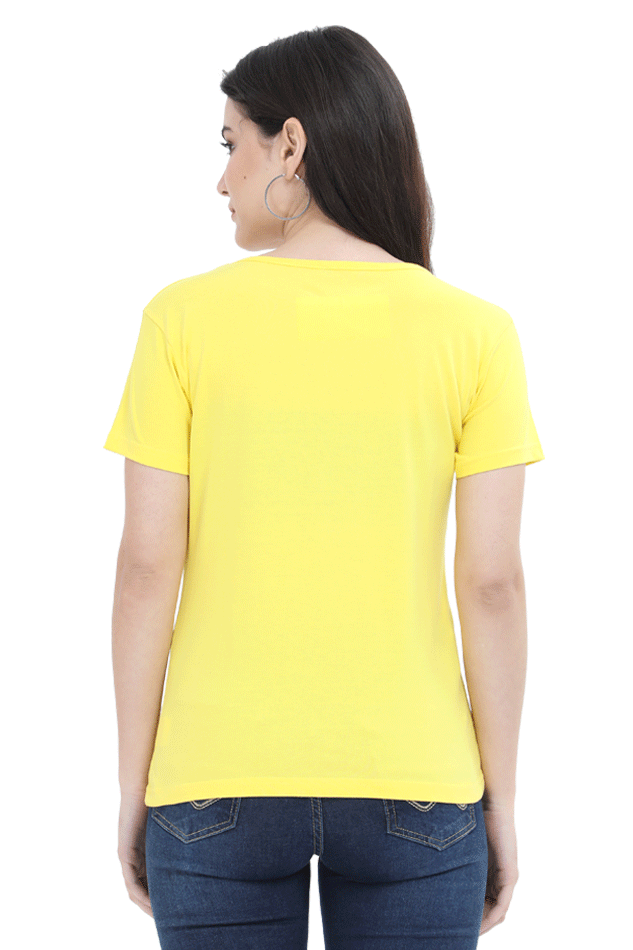 Printed premium quality digital art Yellow variant Women T-Shirt