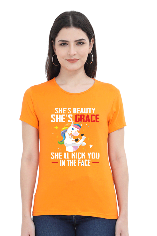 Printed premium quality digital art beauty and grace light color Women T-Shirt