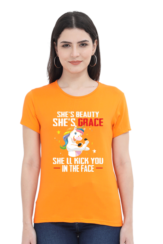 Printed premium quality digital art beauty and grace light color Women T-Shirt