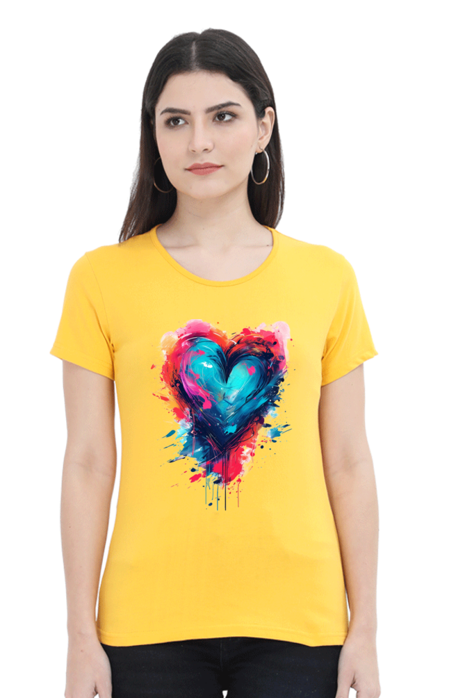 Printed premium quality love golden variant Women T-Shirt