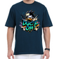 Men t-shirt pattern with a regular rock-style fit oversized blue variant t-shirts