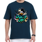 Men t-shirt pattern with a regular rock-style fit oversized blue variant t-shirts