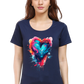 Printed premium quality love art black Women T-Shirt