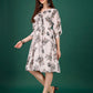 Plus Size Women's Georgette Floral Print Flared Short Dress