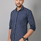 Gasperity Cotton Stripes Full Sleeves Mens Casual Shirt