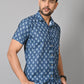 Gasperity Cotton Printed Half Sleeves Mens Casual Shirt