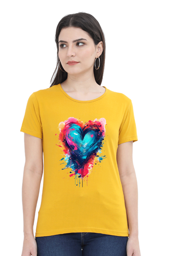 Printed premium quality love golden variant Women T-Shirt