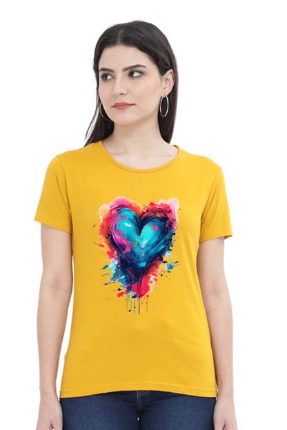 Printed premium quality love golden variant Women T-Shirt