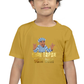 Boy's Chin Tapak Dum Dum art pattern regular fit with a single color T-Shirt