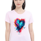 Printed premium quality love Light Color Women T-Shirt