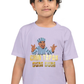 Boy's Chin Tapak Dum Dum art pattern regular fit with a light color T-Shirt