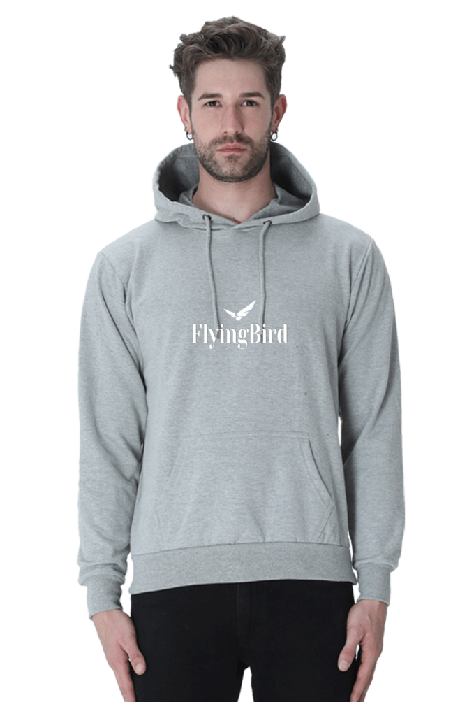 Men's printed Grey Melange color Hoodies