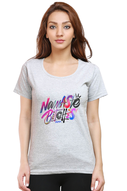 Printed premium quality Namaste Women T-Shirt -Light