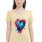 Printed premium quality love Light Color Women T-Shirt