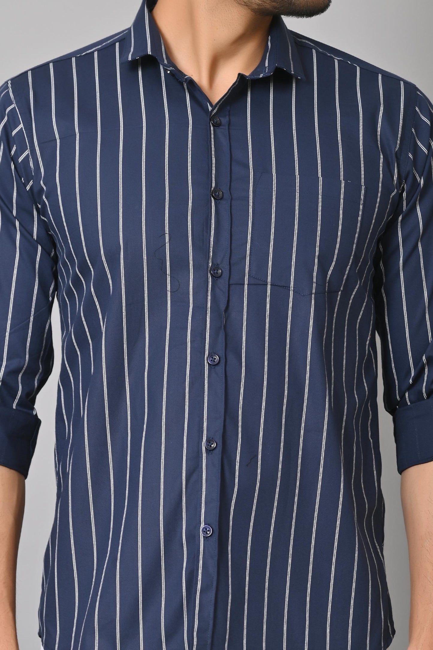 Gasperity Cotton Stripes Full Sleeves Mens Casual Shirt