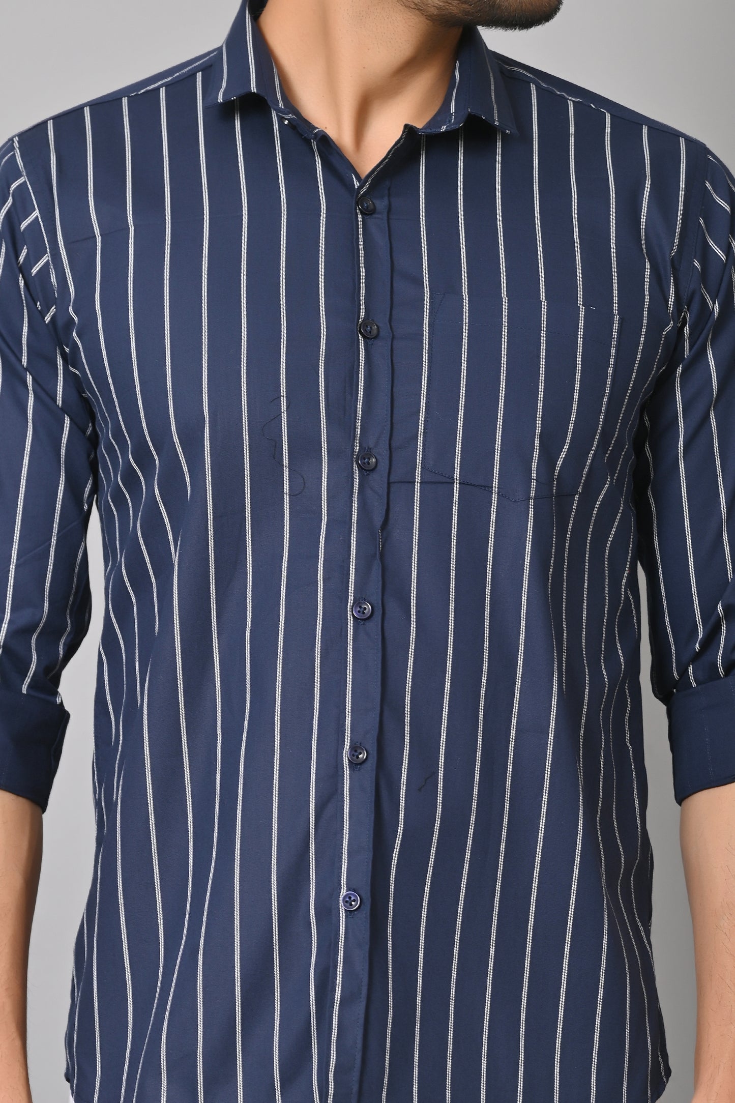 Gasperity Cotton Stripes Full Sleeves Mens Casual Shirt