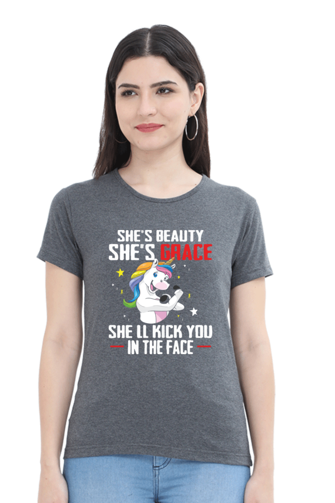 Printed premium quality digital art beauty and grace light color Women T-Shirt