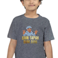 Boy's Chin Tapak Dum Dum art pattern regular fit with a single color T-Shirt