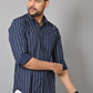 Gasperity Cotton Stripes Full Sleeves Mens Casual Shirt