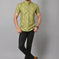 Gasperity Cotton Printed Half Sleeves Mens Casual Shirt