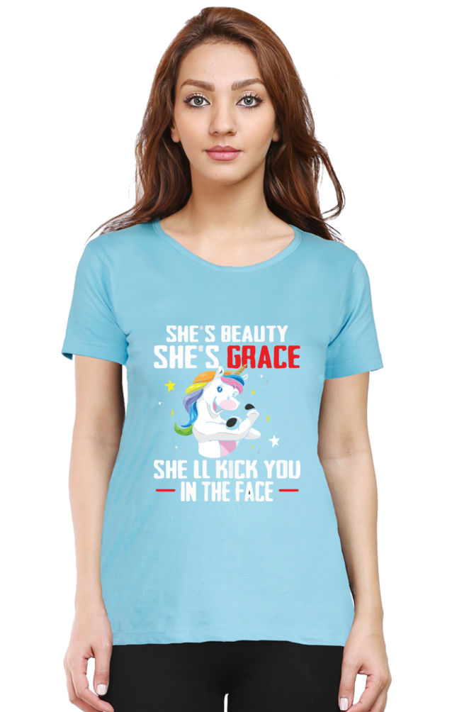 Printed premium quality digital art beauty and grace light color Women T-Shirt