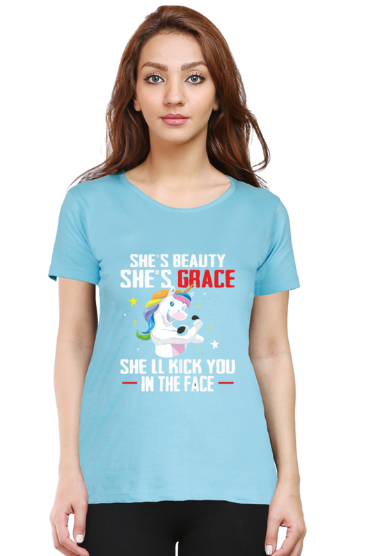 Printed premium quality digital art beauty and grace light color Women T-Shirt