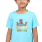 Boy's Chin Tapak Dum Dum art pattern regular fit with a single color T-Shirt