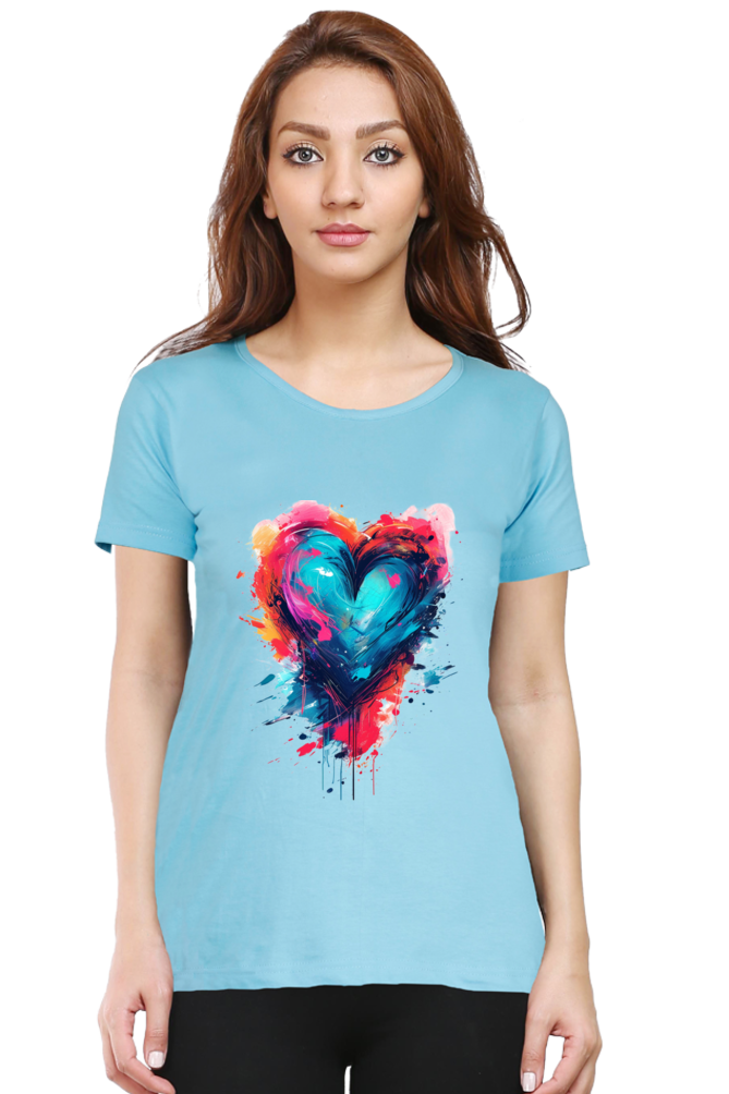 Printed premium quality love Light Color Women T-Shirt