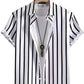 Lycra Blend Stripes Half Sleeves Regular Fit Mens Casual Shirt