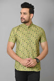 Gasperity Cotton Printed Half Sleeves Mens Casual Shirt