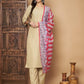 Women Solid Straight Kurta with Pants & Dupatta Set