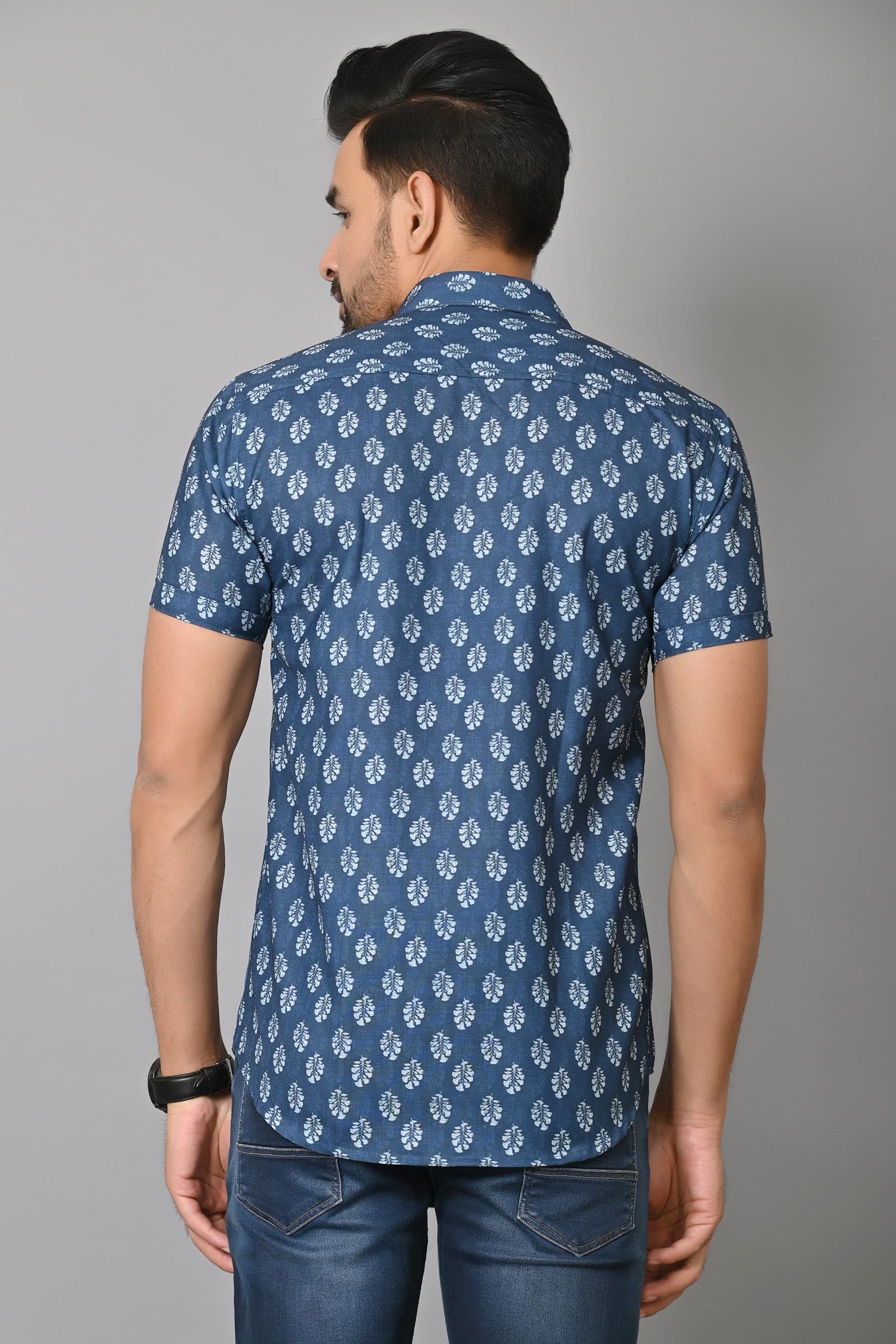 Gasperity Cotton Printed Half Sleeves Mens Casual Shirt