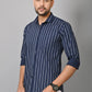 Gasperity Cotton Stripes Full Sleeves Mens Casual Shirt