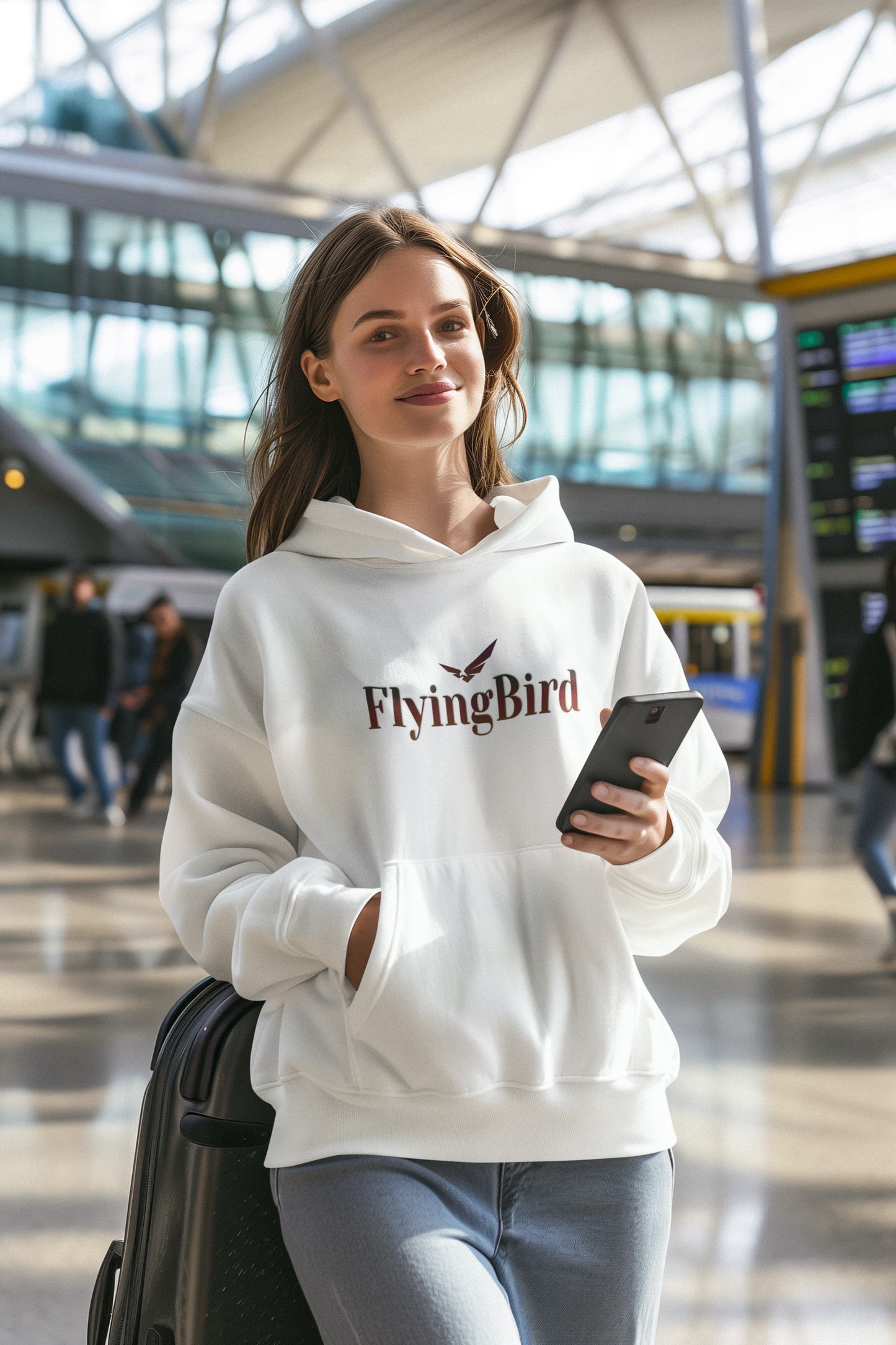 Unisex printed white variant white variant Hooded sweatshirt