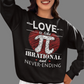 Women music lover sweatshirt with a regular fit