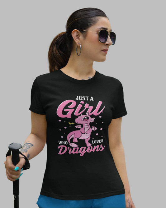 Women love dragons printed t-shirts