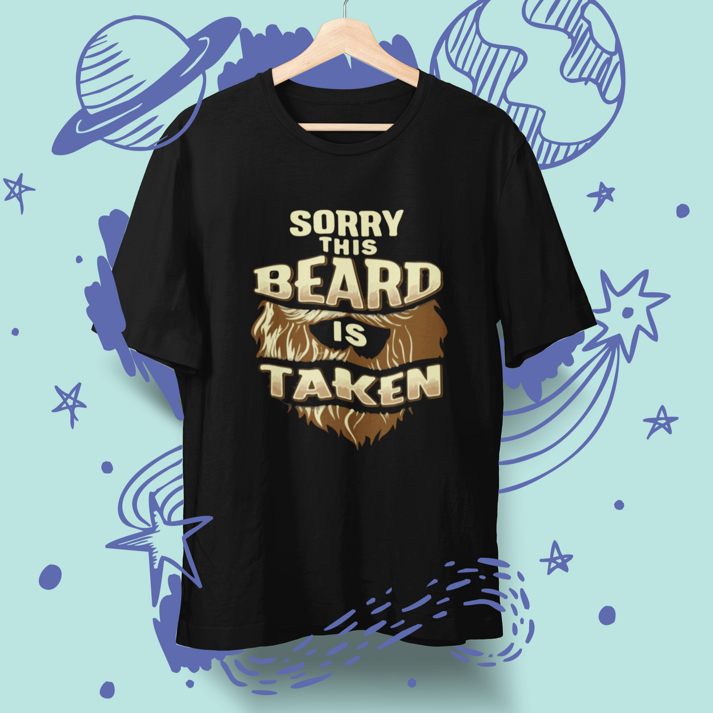 Beard-style Men's art pattern with a regular fit T-Shirts