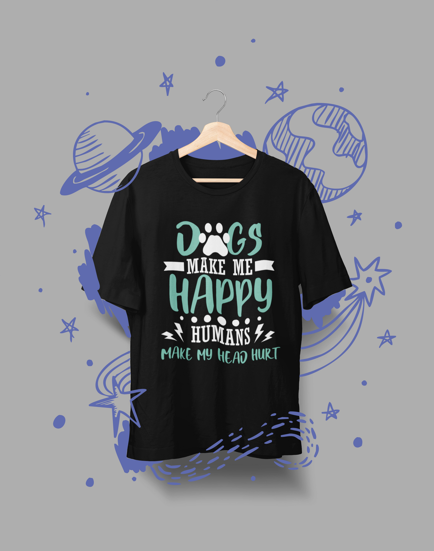 Dog Happy Premium Quality Cotton with a regular fit Men's T-Shirt